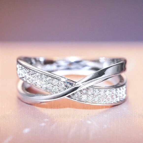 💍Trendy Dazzling 💎CZ Stone Ring for Women, F037 - Picture 3 of 4